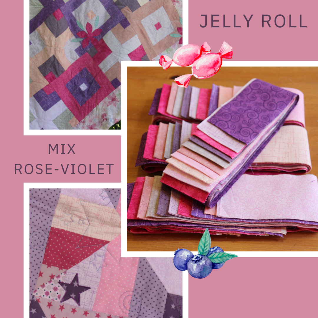 jelly roll rose violet la couture créative